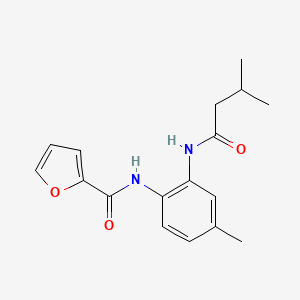 N-{4-methyl-2-[(3-methylbutanoyl)amino]phenyl}-2-furamide