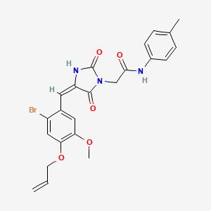 2-{(4E)-4-[2-bromo-5-methoxy-4-(prop-2-en-1-yloxy)benzylidene]-2,5-dioxoimidazolidin-1-yl}-N-(4-methylphenyl)acetamide