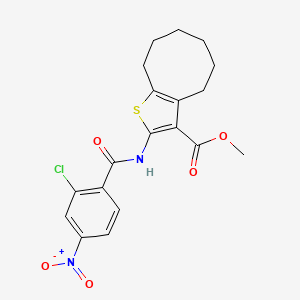 methyl 2-[(2-chloro-4-nitrobenzoyl)amino]-4,5,6,7,8,9-hexahydrocycloocta[b]thiophene-3-carboxylate