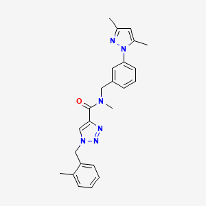 N-[3-(3,5-dimethyl-1H-pyrazol-1-yl)benzyl]-N-methyl-1-(2-methylbenzyl)-1H-1,2,3-triazole-4-carboxamide