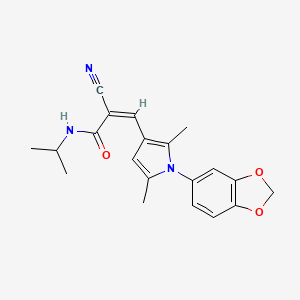 3-[1-(1,3-benzodioxol-5-yl)-2,5-dimethyl-1H-pyrrol-3-yl]-2-cyano-N-isopropylacrylamide