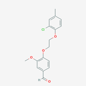 molecular formula C17H17ClO4 B5192677 4-[2-(2-chloro-4-methylphenoxy)ethoxy]-3-methoxybenzaldehyde 