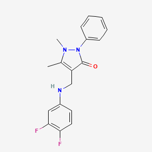 4-{[(3,4-difluorophenyl)amino]methyl}-1,5-dimethyl-2-phenyl-1,2-dihydro-3H-pyrazol-3-one