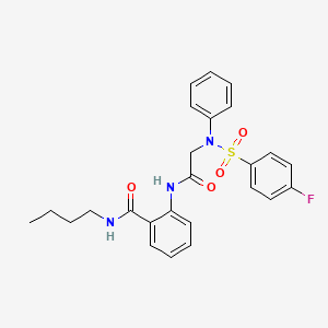 N-butyl-2-({N-[(4-fluorophenyl)sulfonyl]-N-phenylglycyl}amino)benzamide