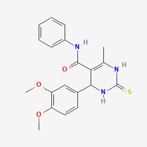 4-(3,4-dimethoxyphenyl)-6-methyl-N-phenyl-2-thioxo-1,2,3,4-tetrahydro-5-pyrimidinecarboxamide