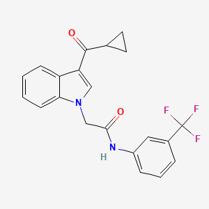 2-[3-(cyclopropylcarbonyl)-1H-indol-1-yl]-N-[3-(trifluoromethyl)phenyl]acetamide