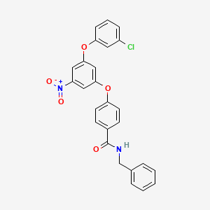 molecular formula C26H19ClN2O5 B5192775 N-benzyl-4-[3-(3-chlorophenoxy)-5-nitrophenoxy]benzamide 