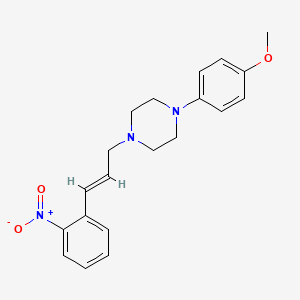 molecular formula C20H23N3O3 B5192791 1-(4-methoxyphenyl)-4-[3-(2-nitrophenyl)-2-propen-1-yl]piperazine 