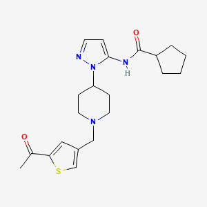 N-(1-{1-[(5-acetyl-3-thienyl)methyl]-4-piperidinyl}-1H-pyrazol-5-yl)cyclopentanecarboxamide