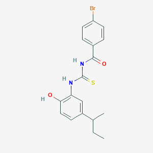 4-bromo-N-{[(5-sec-butyl-2-hydroxyphenyl)amino]carbonothioyl}benzamide