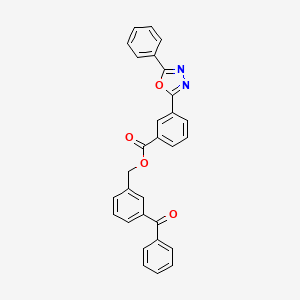 3-benzoylbenzyl 3-(5-phenyl-1,3,4-oxadiazol-2-yl)benzoate