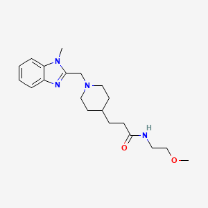 N-(2-methoxyethyl)-3-{1-[(1-methyl-1H-benzimidazol-2-yl)methyl]-4-piperidinyl}propanamide