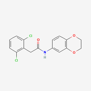 2-(2,6-dichlorophenyl)-N-(2,3-dihydro-1,4-benzodioxin-6-yl)acetamide