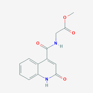 molecular formula C13H12N2O4 B5192865 methyl N-[(2-oxo-1,2-dihydro-4-quinolinyl)carbonyl]glycinate 