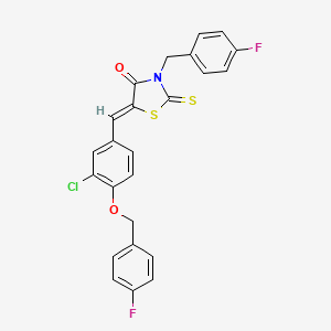 5-{3-chloro-4-[(4-fluorobenzyl)oxy]benzylidene}-3-(4-fluorobenzyl)-2-thioxo-1,3-thiazolidin-4-one