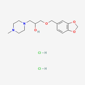 molecular formula C16H26Cl2N2O4 B5192916 1-(1,3-benzodioxol-5-ylmethoxy)-3-(4-methyl-1-piperazinyl)-2-propanol dihydrochloride 