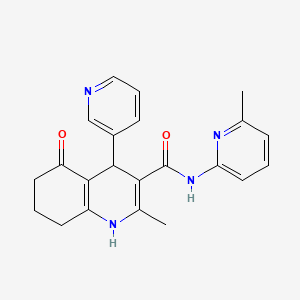 2-methyl-N-(6-methyl-2-pyridinyl)-5-oxo-4-(3-pyridinyl)-1,4,5,6,7,8-hexahydro-3-quinolinecarboxamide