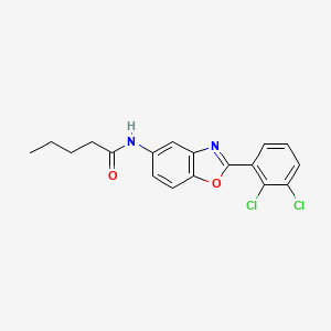 N-[2-(2,3-dichlorophenyl)-1,3-benzoxazol-5-yl]pentanamide