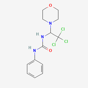 molecular formula C13H16Cl3N3O2 B5192981 N-phenyl-N'-[2,2,2-trichloro-1-(4-morpholinyl)ethyl]urea 