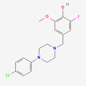 4-[[4-(4-chlorophenyl)piperazin-1-yl]methyl]-2-iodo-6-methoxyphenol