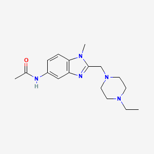 N-{2-[(4-ethyl-1-piperazinyl)methyl]-1-methyl-1H-benzimidazol-5-yl}acetamide