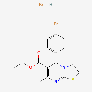 molecular formula C16H18Br2N2O2S B5193006 ethyl 5-(4-bromophenyl)-7-methyl-2,3-dihydro-5H-[1,3]thiazolo[3,2-a]pyrimidine-6-carboxylate hydrobromide 