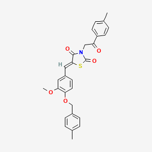 5-{3-methoxy-4-[(4-methylbenzyl)oxy]benzylidene}-3-[2-(4-methylphenyl)-2-oxoethyl]-1,3-thiazolidine-2,4-dione