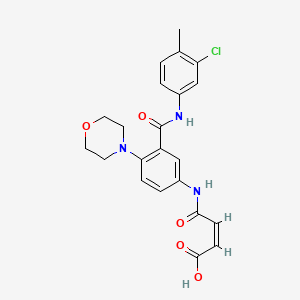 4-{[3-{[(3-chloro-4-methylphenyl)amino]carbonyl}-4-(4-morpholinyl)phenyl]amino}-4-oxo-2-butenoic acid