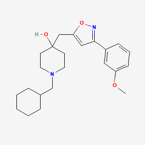 1-(cyclohexylmethyl)-4-{[3-(3-methoxyphenyl)-5-isoxazolyl]methyl}-4-piperidinol