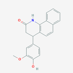 4-(4-hydroxy-3-methoxyphenyl)-3,4-dihydrobenzo[h]quinolin-2(1H)-one