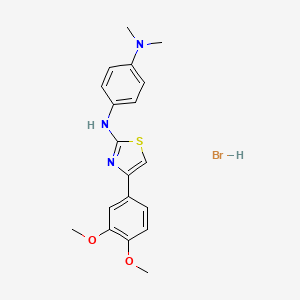 N'-[4-(3,4-dimethoxyphenyl)-1,3-thiazol-2-yl]-N,N-dimethyl-1,4-benzenediamine hydrobromide