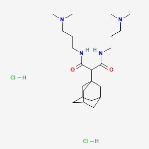 2-(1-adamantyl)-N,N'-bis[3-(dimethylamino)propyl]propanediamide;dihydrochloride