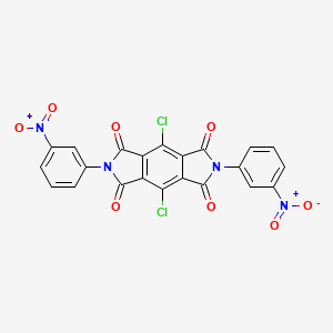 molecular formula C22H8Cl2N4O8 B5193095 4,8-dichloro-2,6-bis(3-nitrophenyl)pyrrolo[3,4-f]isoindole-1,3,5,7-tetrone 