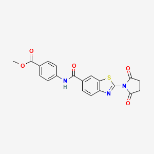 Methyl 4-[[2-(2,5-dioxopyrrolidin-1-yl)-1,3-benzothiazole-6-carbonyl]amino]benzoate