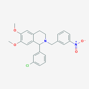 1-(3-chlorophenyl)-6,7-dimethoxy-2-(3-nitrobenzyl)-1,2,3,4-tetrahydroisoquinoline