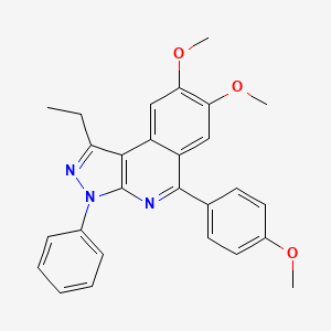 B5193120 1-ethyl-7,8-dimethoxy-5-(4-methoxyphenyl)-3-phenyl-3H-pyrazolo[3,4-c]isoquinoline CAS No. 5934-48-5