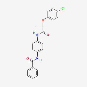 N-(4-{[2-(4-chlorophenoxy)-2-methylpropanoyl]amino}phenyl)benzamide