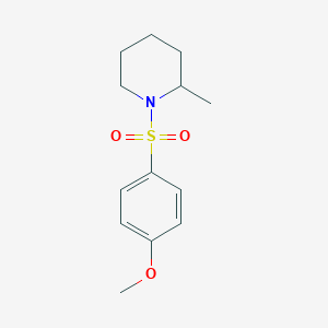 molecular formula C13H19NO3S B5193169 1-[(4-methoxyphenyl)sulfonyl]-2-methylpiperidine 