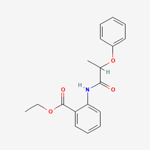 molecular formula C18H19NO4 B5193175 ethyl 2-[(2-phenoxypropanoyl)amino]benzoate 