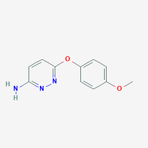 molecular formula C11H11N3O2 B051933 6-(4-甲氧基苯氧基)吡哒嗪-3-胺 CAS No. 121041-41-6