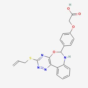 {4-[3-(allylthio)-6,7-dihydro[1,2,4]triazino[5,6-d][3,1]benzoxazepin-6-yl]phenoxy}acetic acid