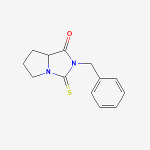 2-benzyl-3-thioxohexahydro-1H-pyrrolo[1,2-c]imidazol-1-one