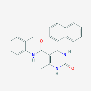 molecular formula C23H21N3O2 B5193363 6-methyl-N-(2-methylphenyl)-4-(1-naphthyl)-2-oxo-1,2,3,4-tetrahydro-5-pyrimidinecarboxamide 