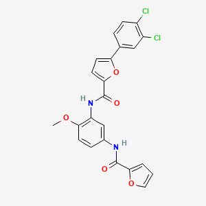 molecular formula C23H16Cl2N2O5 B5193379 5-(3,4-dichlorophenyl)-N-[5-(2-furoylamino)-2-methoxyphenyl]-2-furamide 