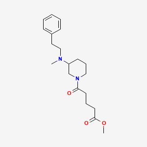 molecular formula C20H30N2O3 B5193388 methyl 5-{3-[methyl(2-phenylethyl)amino]-1-piperidinyl}-5-oxopentanoate 