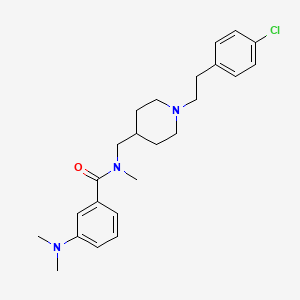 molecular formula C24H32ClN3O B5193391 N-({1-[2-(4-chlorophenyl)ethyl]-4-piperidinyl}methyl)-3-(dimethylamino)-N-methylbenzamide 