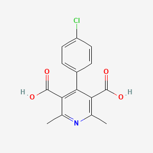 molecular formula C15H12ClNO4 B5193450 4-(4-chlorophenyl)-2,6-dimethyl-3,5-pyridinedicarboxylic acid CAS No. 4350-52-1