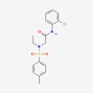 molecular formula C17H19ClN2O3S B5193455 N~1~-(2-chlorophenyl)-N~2~-ethyl-N~2~-[(4-methylphenyl)sulfonyl]glycinamide 