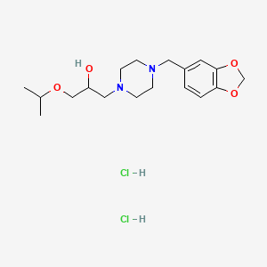 molecular formula C18H30Cl2N2O4 B5193461 1-[4-(1,3-benzodioxol-5-ylmethyl)-1-piperazinyl]-3-isopropoxy-2-propanol dihydrochloride 