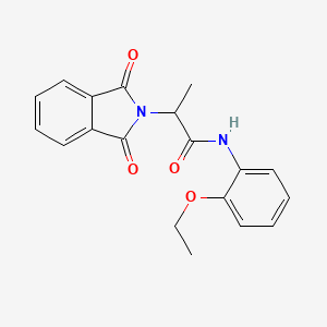 molecular formula C19H18N2O4 B5193468 2-(1,3-dioxo-1,3-dihydro-2H-isoindol-2-yl)-N-(2-ethoxyphenyl)propanamide 